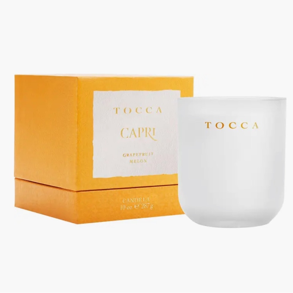 TOCCA CAPRI grapefruit melon home candle in box